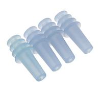 Lot de 2 paires de bouchons d'oreilles réutilisables en silicone pour voyage en avion Bleu 2,8 x 1,2 cm