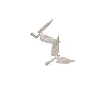 Lot de 2 paires de boucles d'oreilles ailes de pigeon volantes de luxe pour femme - Boucles d'oreilles géométriques pour fête, mariage, bijoux cadeaux