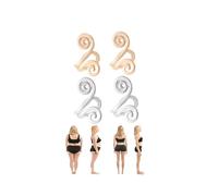 Lot de 2 paires de boucles d'oreilles d'acupression pour femme - Boucles d'oreilles à clip pour acupression - Boucles d'oreilles à clip pour acupression lymphatique - Bijoux cadeaux, Zinc, Pas de