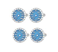 Lot de 2 paires de boutons de manchette ronds en alliage pour homme Motif compteur de vitesse