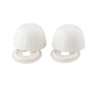 Lot de 2 paires de cache-boulons de toilettes en plastique, vis d'ancrage blanches, pour cacher les boulons de sol rouillés, facile à installer pour remplacer le matériel de salle de bain, vis