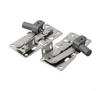 Lot de 2 paires de charnières de plateau à fermeture douce avec angle d'ouverture de 45 degrés et vis