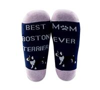 Lot de 2 paires de chaussettes avec inscription « Best Boston Terrier Mom Ever »