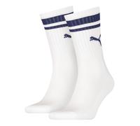 PUMA Mixte Crew Socks Chaussettes, Blanc/Bleu, 39-42 EU