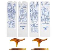 Lot de 2 paires de chaussettes de réflexologie avec outils, chaussettes de massage acupoint, outil d'acupression, kit de thérapie des pieds pour homme et femme