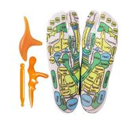 Lot de 2 paires de chaussettes de réflexologie avec outils pour femme, chaussettes de réflexologie plantaire avec 3 appareils de massage, 2 paires de chaussettes de réflexologie pour débutants, hommes