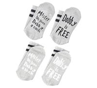Lot de 2 paires de chaussettes Dobby, Master has given Dobby a Sock, chaussettes amusantes, en coton (taille 36-47), avec citation, respirantes, pour homme et femme, grises, Gris Harry Sock, taille