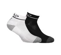 CMP - Lot double de chaussettes de course en coton, blanc noir, 46/48