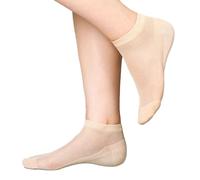 Lot de 2 paires de chaussettes en coton peigné et silicone | Semelles intérieures invisibles | Semelles intérieures respirantes et confortables pour homme et femme - Rehausseurs de chaussures pour