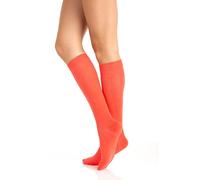 Lot de 2 paires de chaussettes en microfibre LUREX avec nœud. Chaussettes longues semi-couvrantes avec paillettes 30 deniers N,1157, orange., Taille unique