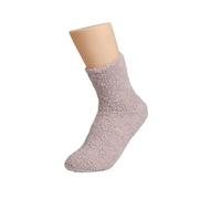 Lot de 2 paires de chaussettes en peluche pour femme - Couleur unie - Épaissies - Pour dormir au sol - Chaussettes de course extra larges, kaki, Taille unique