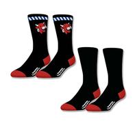 Lot de 2 Paires de Chaussettes Homme en Coton La Vache qui rit (39-42, Mini Black)