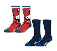 Lot de 2 Paires de Chaussettes Homme en Coton La Vache qui rit (43-46, Big Red)