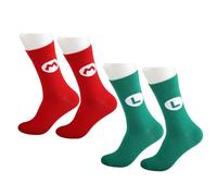 Lot de 2 paires de chaussettes inspirées du jeu vidéo Super M L Brother - Cadeau amusant pour les amateurs de jeux vidéo, M L EU, One Size Tall