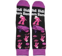 Lot de 2 paires de chaussettes pour chanteur Mexicana Bidi Bom Bom Loteria danse latine paroles cadeau pour fans de musique, BBBom 2s, Taille unique