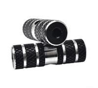 Lot de 2 paires de chevilles arrière en alliage d'aluminium avec motif de rainure antidérapante cylindrique pour une meilleure stabilité sur les VTT et vélos (noir)