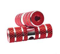 Lot de 2 paires de chevilles en aluminium pour vélo, idéales pour et pour VTT, antidérapantes et design (rouge)