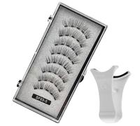 Lot de 2 paires de cils magnétiques réutilisables - Faux cils naturels - Pour un aspect naturel - Sans eye-liner - Réutilisables