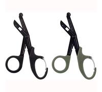 Lot de 2 paires de ciseaux médicaux, EMT et traumatismes - 19,1 cm - En titane - Avec clip de poche - Pour premiers secours, infirmières, étudiants, salles d'urgence