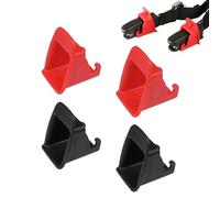 Lot de 2 paires de clips de sécurité pour siège auto - Interface universelle - Support d'interface de siège auto - Fente de guidage pour siège auto - Interface de sécurité noire