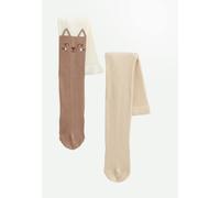 Lot de 2 paires de collants enfant chincha beige 31/34