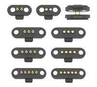Lot de 2 paires de connecteurs magnétiques Pogo Pin 2/3/4/5P 1 A Patch Pogopin Connecteur magnétique mâle + femelle 2,5 mm trous traversants Connecteurs à ressort Connecteur de sonde d'alimentation CC