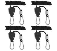 Lot de 2 Paires de Cordes à cliquet réglables pour Lampe de Culture et Plantes d'intérieur 1/8" Capacité de 150 LB