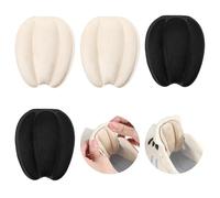 Lot de 2 paires de coussinets de langue universels antidérapants en feutre pour chaussures - Coussinets de langue universels - Antidérapants - Pour homme et femme - Noir + abricot