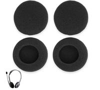 Lot de 2 paires de coussinets de rechange en mousse pour casque H330/H340/H111, housse de protection 50 mm, noirs