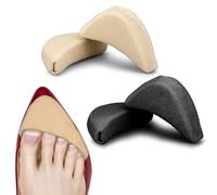 Lot de 2 paires de coussinets de remplissage réglables en éponge douce respirante unisexe pour gros orteil et avant-pied - Coussin réutilisable en mousse pour femmes et filles - Talon haut - Bottes de