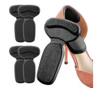 Lot de 2 paires de coussinets de talon autocollants antidérapants en forme de T - Pour escarpins, mocassins, baskets, voyages, rendez-vous, bureau, shopping, trajets en salle de sport