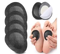 Lot de 2 paires de coussinets métatarsiens pour homme et femme - 6,35 mm d'épaisseur - Soutien de l'avant-pied et de la semelle - Coussinets adhésifs en cuir pour fasciite plantaire, métatarsalgie,