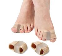Lot de 2 paires de coussinets souples pour redresser les gros orteils, attelle pour oignons, coussinets pour hallux valgus, chevauchement des orteils, ampoules et callosités (S)