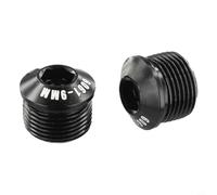 Lot de 2 paires de couvre-pédales M14 x P1.0 en alliage d'aluminium pour pédales de vélo - Anti-poussière - Pièces de réparation pour pédales filetées de 9/16" - Noir, rouge, or, argent, 5 g (9 mm)