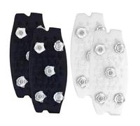 Lot de 2 paires de crampons à glace antidérapants pour chaussures - Pour la randonnée, l'alpinisme, l'escalade