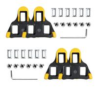 Lot de 2 paires de crampons de cyclisme compatibles avec les pédales Shimano SPD-SL SM-SH10 SH11 SH12, crampons de vélo de route pour chaussures de cyclisme à 3 trous, crampons à pédale de cyclisme