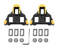 Lot de 2 paires de crampons flottants 0/4,5/9 degrés pour vélo de route, accessoires de vélo (jaune)