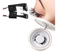 Lot de 2 paires de faux cils magnétiques avec clips, 2025 nouveaux cils magnétiques avec applicateur, aspect naturel, réutilisables, sans colle, duveteux, réutilisables, extensions de faux cils