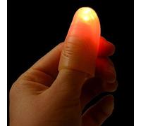 Lot de 2 paires de faux doigts lumineux avec lumière LED pour les accessoires de fête Rouge