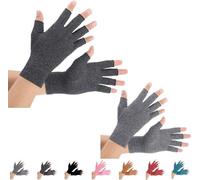 Lot de 2 paires de gants d'arthrite - Soutien des gants de compression et chaleur pour les mains, les articulations des doigts, pour soulager la douleur rhumatoïde, l'arthrose, les RSI, le tunnel