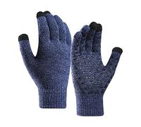 Lot de 2 Paires de Gants d'Hiver Écran Tactile Gants Thermiques avec Doublure en Laine Gants Tricotés Chaude et Poignets Extensibles pour Cyclisme, Course à Pied Cadeaux Chauds pour Hommes et Femmes
