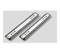 Lot de 2 paires de glissières de tiroir robustes avec roulement à billes à extension complète en 3 plis Ra, montage latéral, capacité de charge de 60 kg, 250 mm - parfaites pour tiroirs lisses et