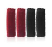 Lot de 2 paires de housses de ceinture de sécurité pour ceinture de sécurité de voiture - Coussinets en peluche pour ceinture de sécurité - Intérieur de voiture