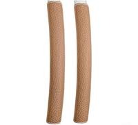 Lot de 2 paires de housses de poignée de porte de réfrigérateur en cuir synthétique pour poignées de réfrigérateur, four, lave-vaisselle, anti-collision, lavables, à enfiler (marron clair)