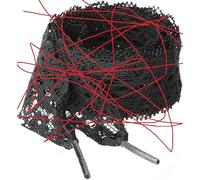 Lot de 2 paires de lacets creux en dentelle florale pour femme 60 cm, Noir