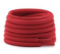 Lot de 2 paires de lacets ovales athlétiques épais 4 mm DELELE demi-ronds, 03 Big Red, 39.37"Inch (100CM)