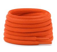 Lot de 2 paires de lacets ovales athlétiques épais 4 mm DELELE demi-ronds, 08 orange jaune, 62.99"Inch (160CM)