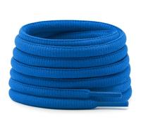 Lot de 2 paires de lacets ovales athlétiques épais 4 mm DELELE demi-ronds, 16 Diamond Blue, 39.37"Inch (100CM)
