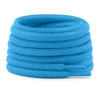 Lot de 2 paires de lacets ovales athlétiques épais 4 mm DELELE demi-ronds, 17 Baby Blue, 62.99"Inch (160CM)