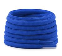 Lot de 2 paires de lacets ovales athlétiques épais 4 mm DELELE demi-ronds, 18 bleu ciel, 55.12"Inch (140CM)